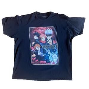 Jujutsu Kaisen T-Shirt XXL Yuji & Gojo Crunchy Roll Anime Manga Black Toge